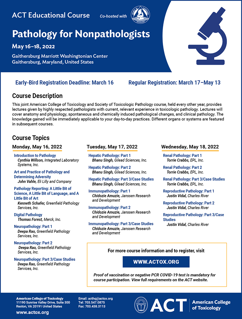 Pathology for Nonpathologists Courses