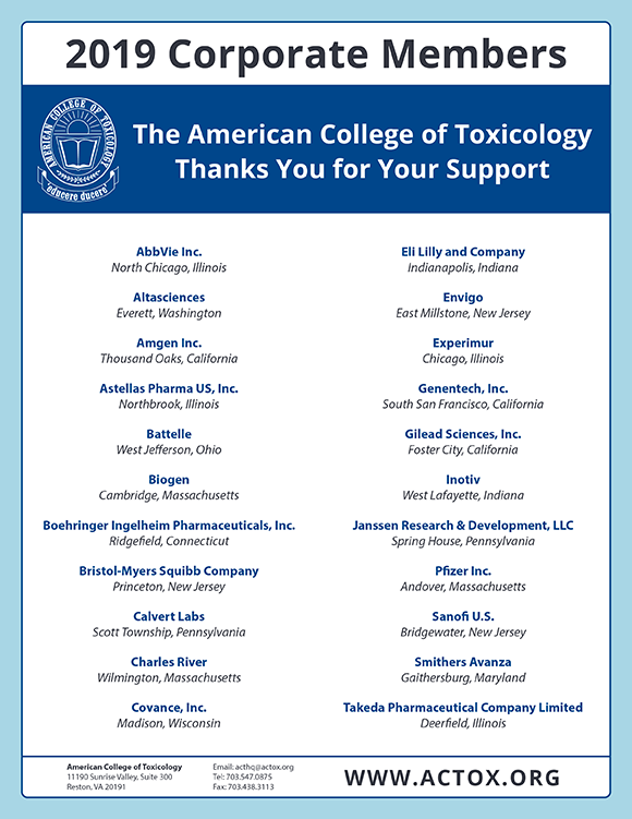 Thank you 2019 ACT Corporate Members