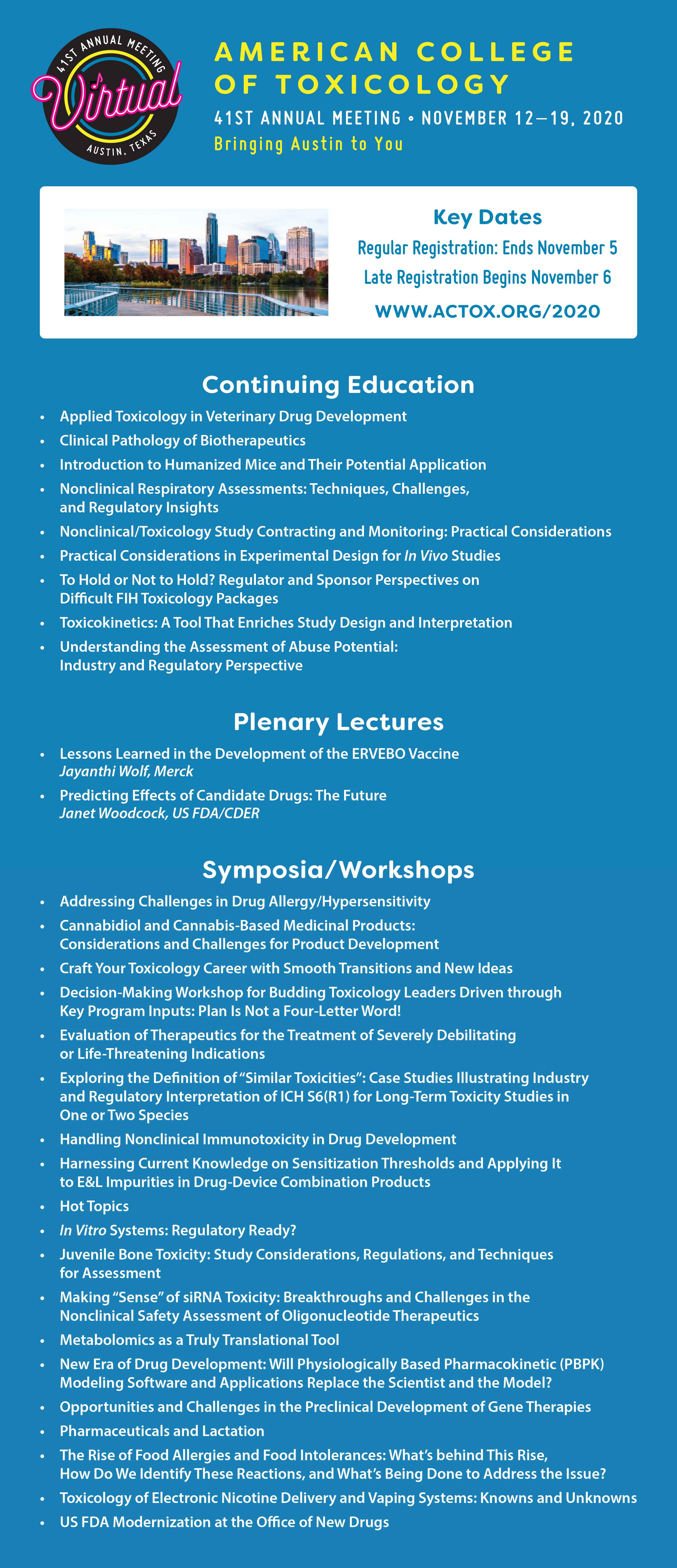 ACT 41st Virtual Annual Meeting - November 12–19, 2020