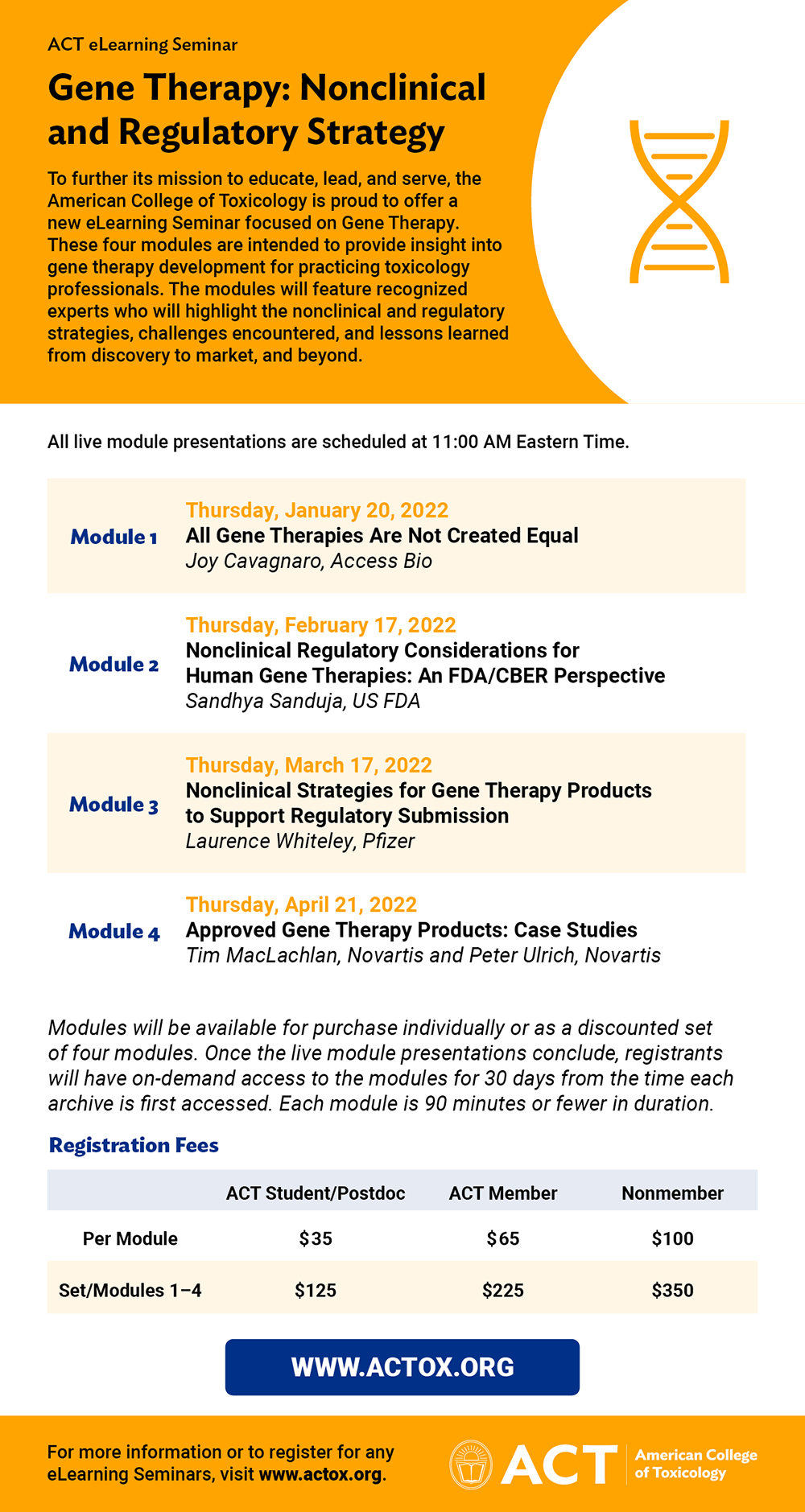 ACT Gene Therapy Modules